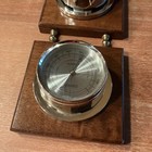 Vintage Springfield Weather Station Thermometer Barometer Hygrometer Wood