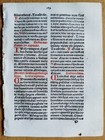 Rubricated Incunable Leaf Brevarium Augsburg  199  - 1495