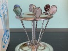Silver  prata 99  Brazilian Modern Cocktail Picks With Stand  C 1960s