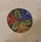 Needlepoint Canvas New Handpainted Christmas Ornaments 2 Circular Patterns