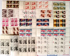 Lot Of 50 Vintage 70s-80s Us Mint Plate Blocks 200 Stamps Mnh Unused Old Hoard