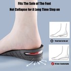 Men Women Invisible Height Increase Insoles Heel Lift Taller Shoe Inserts Pad Us