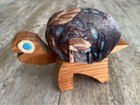 Vintage Handmade Wooden Turtle Pin Cushion Sewing Woodworking
