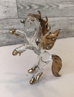 Vintage Art Glass Hand Blown Pegasus Figurine Sculpture Winged Horse Fantasy