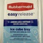  3  Rubbermaid Easy Release Ice Cube Tray Plastic White New Americana Edition