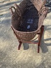 Restoration Hardware Baby   Child Moses Stand   Basket Bassinet   Linen