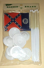  12  Vintage 1960 s Made In Japan Table Top Georgia State Flags- Mint In Package