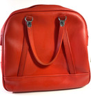 Vintage Red American Tourister Carry On Overnight Tote Bag Train Case Luggage