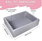 Large Rectangular Baby Ball Pit - 47in X 35in  balls Not Included 