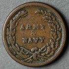1863 Patriotic Civil War Token 7 317a R-2  army   Navy 