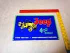 Vintage Jeep 4 Wheel Drive Vehicles 12  Metal Car Truck Dealer Gasoline Oil Sign