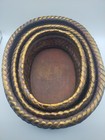 Vintage Wicker And Brass Braided Nesting Baskets Set Of 3