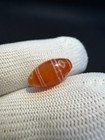 Ancient Etched Carnelian Bead Agate Oval Bead Tibetan Style Collectible