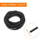 Uxcell Silicone Foam Seal Strip  3mm 0 12   Dia 6 3mm X 6m  Black