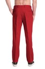 Concitor Brand Men s Cotton Dress Pants Solid Red Color Flat Front Mens Trouser