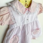 Vintage 2 Pieces Mayfair Baby Dress And Pinafore  With Heart Pockets