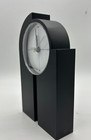 Linden Quartz Desk Clock     Modern Black Art Deco Style Mantel Clock - 6 5  H