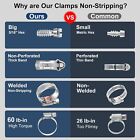 Heavy Duty Hose Clamp Size 6  1 2 To 3 4 Inch Adjustable Worm Gear Drive Hose