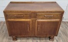 Vintage Art Deco Oak Sideboard Buffet Server
