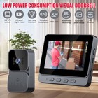 1080p Smart Doorbell Camera Ips Screen Two Way Video Intercom Home Security Bell