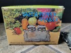 Vtg Nib Mini Glass   Silver Plated Salt   Pepper Shaker Set W  Matching Tray