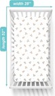 Fitted Crib Sheet 28  X 52   Soft Breathable Neutral 100  Cotton Jersey Sheet   