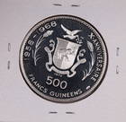 1970 Guinea 500 Francs Guineens Cleopatre Silver Proof Coin 0 999 42mm Km  24