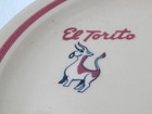 Vintage El Torito Logo Mexican Restaurant Diner Western Mid Century Dinner Plate