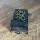 Vintage Cast Iron Match Stick Holder  Match Safe  Wall Hanging Retro