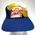 Vintage Rusty Wallace  2 Miller Lite Nascar Logo 7 Snapback Hat 90s