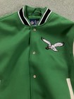 Nwt Mens Nfl Philadelphia Eagles Kelly Green white Wool Bomber Varsity Jacket Xl