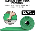 Hemingweigh Yoga Mat Thick Yoga Kit Home Workouts 1 2 In Thick Yoga Mat  green 