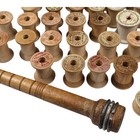 Vintage Wooden Spools   Industrial Bobbins Lot Of 115 - Sewing Craft Destash