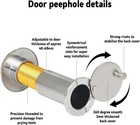 Door Viewer Peephole  220 Degree Wide Angle Peephole With 0 63 Inch 16mm Black