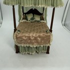 Ooak Artisan Dressed Silk Canopy Bed Artisan Dollhouse Miniature 1 12