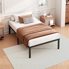 18 Inch Twin Bed Frame - Sturdy Metal Platform Size  No Box Twin  Black 