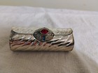 Lipstick Case By Princess Marcella Borgese Mirrored Silver Tone With Rhinestones