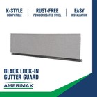 Metal Mesh Gutter Guard Easy Lock In 3 Ft  Powder Coated Steel Black 25-pack