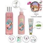 Spa Gift Basket For Women Cherry Blossom Bath Set 3pc Body Gift Box