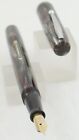 Waterman 32a Grey Pearl W red Stripes   Chrome Fountain Pen - 14kt Nib - 1930s
