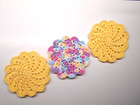 Handmade Crochet Dishcloths   Washcloths 7  Cotton       spinning Spokes      set Of 3