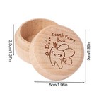 Baby Tooth Box  wooden Kids Keepsake Organizer For Baby Teeth For Boy And Girl