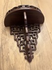 Vintage C  1890-1940 Hand Carved Chinoiserie Chinese Wood  rosewood   Wall Shelf