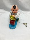 Vintage 1960s Clockwork Tin Wind Up Boy Beating Drum Toy  616 Ms 765
