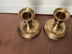 Pair Of Vintage Brass Candlestick Holders 3 Inches Made In India