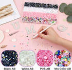 8000pcs Flatback Pearls For Crafts   Assorted Sizes Half Round Pearl Beads Rhine