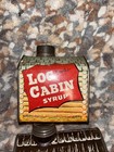 Antique Lot Of 2 Towles Log Cabin Syrup Tin Coin Bank