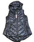 Goode Rider Power Luxe Womens Stripe Vest W Detach Hood Sz Large Zip Up Nwt New 