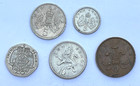 Foreign Coins - Uk  Lot Of 5 Coins  1979 5p   90 5p   20p  1992 10p  1978 2p  75