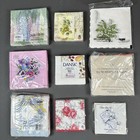 Lot Of 9 Packs Vtg Floral Paper Napkins - Decoupage  Crafting  Over 200 Napkins